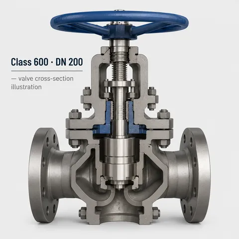 Valve cross-section illustration — cutaway rendering