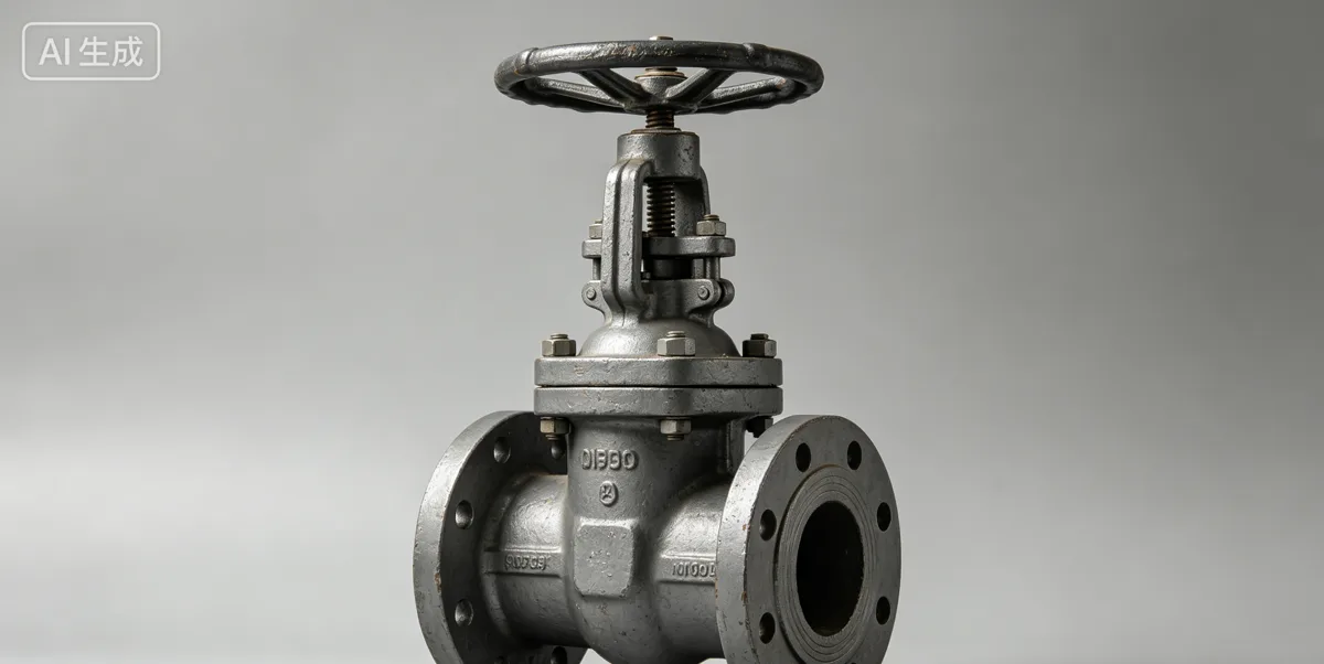 Cast steel rising-stem gate valve with handwheel and flanged body