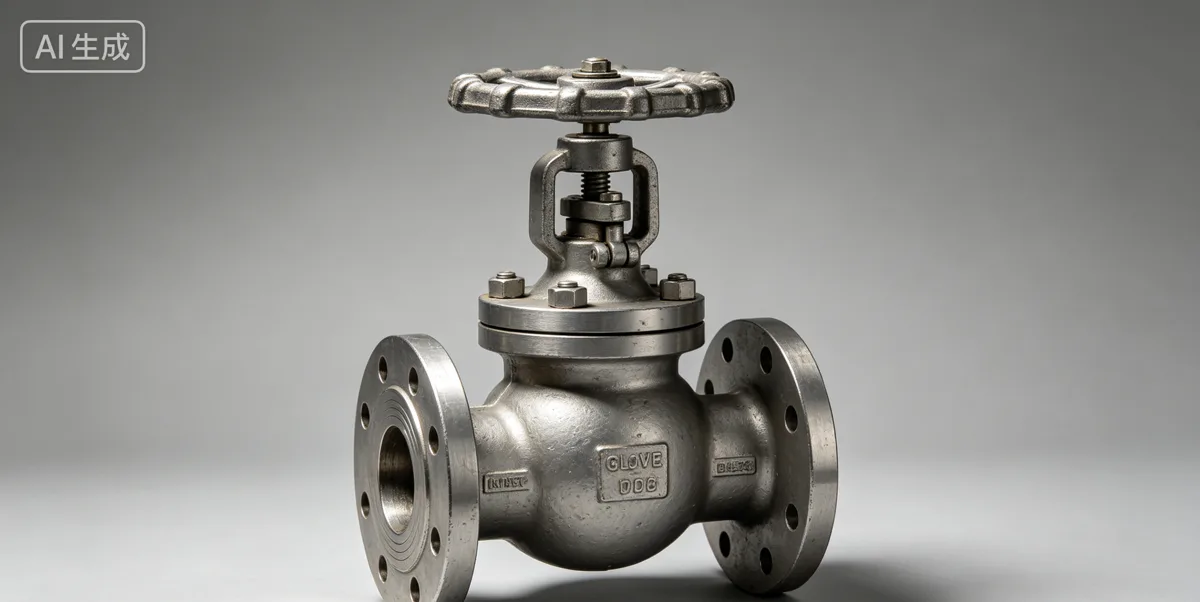 Industrial globe valve with handwheel and flanged body